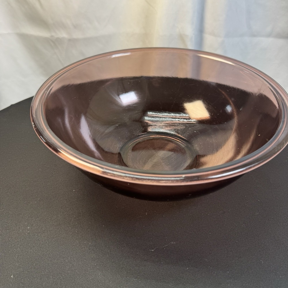 Pyrex 323 Large Mixing Bowl Cranberry Purple Pink Glass Nesting